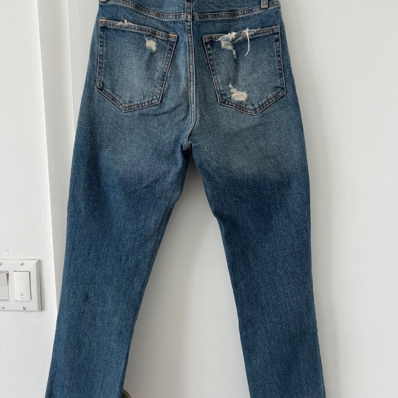 Abercrombie & Fitch - Distressed High-Waisted Straight Leg Jeans - Picture 4 of 4
